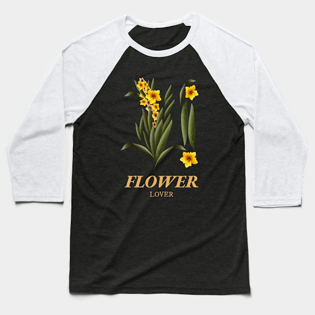 Flower Lover Baseball T-Shirt by TeeAvery